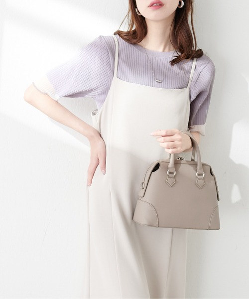 natural couture(ナチュラルクチュール)の「袖口シアー強撚リブニット(ニット/セーター・レディース・ピンク/グリーン/ライトグレー/ベージュ/ラベンダー/グレイッシュベージュ/ブラック・FREE)」の6枚目の写真