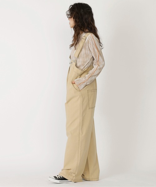 DOUBLE NAME(ダブルネーム)の「ピンドットバギーデッキサロペット(サロペット/オーバーオール・レディース・ブラック/カーキ/ベージュ・FREE)」の15枚目の写真