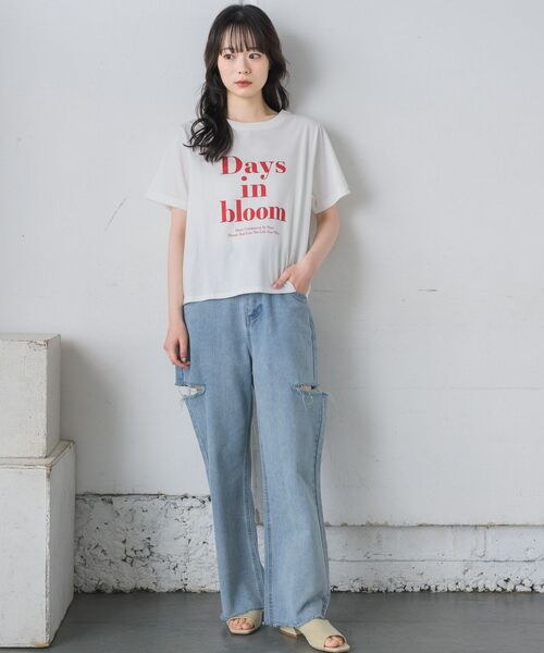 RETRO GIRL(レトロガール)の「チビロゴTEE(Tシャツ/カットソー・レディース・ブラック/グリーン/オフホワイト/ピンク・FREE)」の8枚目の写真