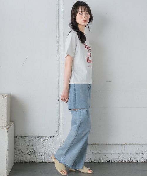 RETRO GIRL(レトロガール)の「チビロゴTEE(Tシャツ/カットソー・レディース・ブラック/グリーン/オフホワイト/ピンク・FREE)」の9枚目の写真