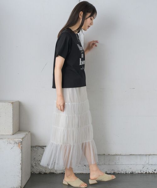RETRO GIRL(レトロガール)の「チビロゴTEE(Tシャツ/カットソー・レディース・ブラック/グリーン/オフホワイト/ピンク・FREE)」の18枚目の写真