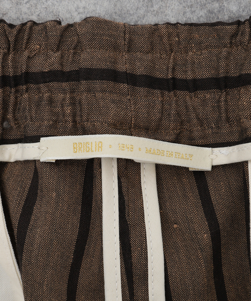 BRIGLIA 1949(ブリリア)の「BRIGLIA 1949 (ブリリア1949) LinenMix Easy Stripe PT WIMBLEDON S/324128(スラックス・メンズ・ブラウン/ベージュ・44/46/50/48/42)」の15枚目の写真