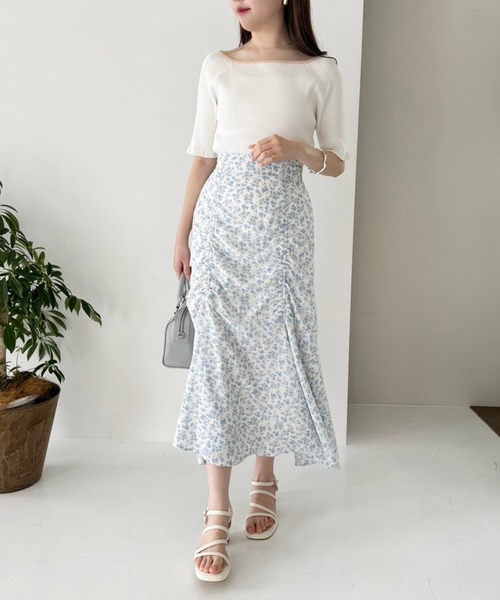 S,Mサイズ展開】長さが変えられる/ドロストスカート（スカート）｜one