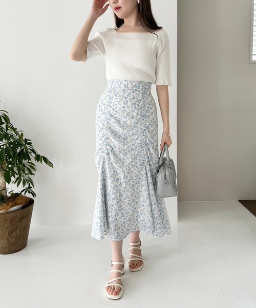 S,Mサイズ展開】長さが変えられる/ドロストスカート（スカート）｜one