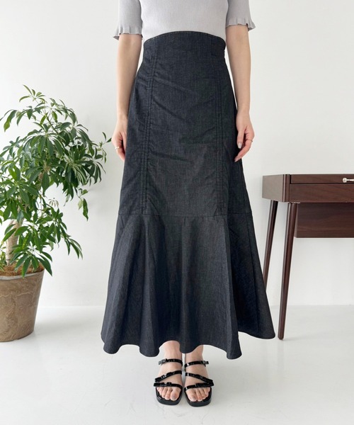 S,Mサイズ展開】長さが変えられる/ドロストスカート（スカート）｜one