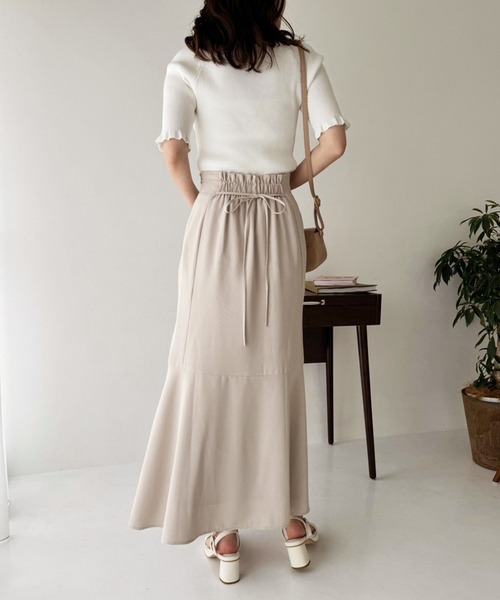 S,Mサイズ展開】長さが変えられる/ドロストスカート（スカート）｜one
