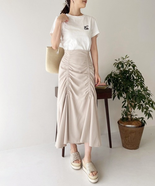 S,Mサイズ展開】長さが変えられる/ドロストスカート（スカート）｜one