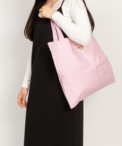 SVEC（シュベック）の「ビックサイズ ストライプ トートバッグ（トートバッグ・レディース・ピンク/ブルー・FREE）」の16枚目の写真