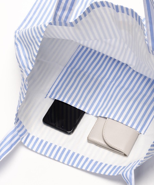 SVEC（シュベック）の「ビックサイズ ストライプ トートバッグ（トートバッグ・レディース・ピンク/ブルー・FREE）」の9枚目の写真