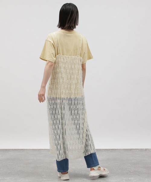 LAKOLE(ラコレ)の「フェザーキャミワンピース / 112940(ワンピース・レディース・ライトブルー/ブラック/アイボリー・FREE)」の8枚目の写真