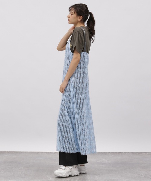 LAKOLE(ラコレ)の「フェザーキャミワンピース / 112940(ワンピース・レディース・ライトブルー/ブラック/アイボリー・FREE)」の13枚目の写真