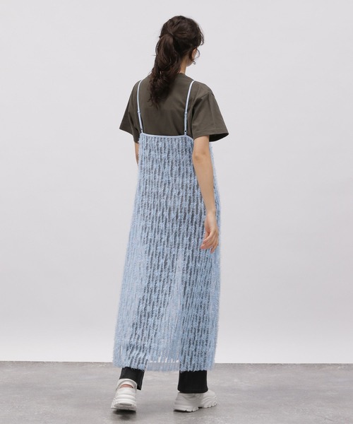 LAKOLE(ラコレ)の「フェザーキャミワンピース / 112940(ワンピース・レディース・ライトブルー/ブラック/アイボリー・FREE)」の15枚目の写真