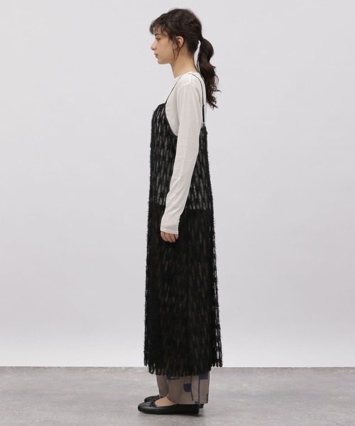 LAKOLE(ラコレ)の「フェザーキャミワンピース / 112940(ワンピース・レディース・ライトブルー/ブラック/アイボリー・FREE)」の11枚目の写真