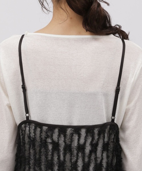 LAKOLE(ラコレ)の「フェザーキャミワンピース / 112940(ワンピース・レディース・ライトブルー/ブラック/アイボリー・FREE)」の14枚目の写真