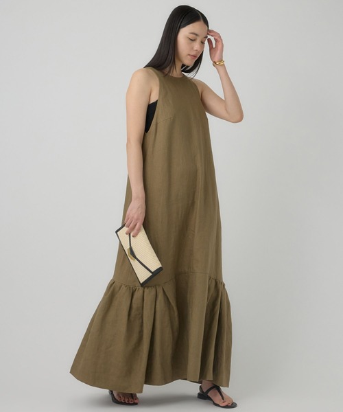 Chaos(カオス)の「Chaos(カオス)/チャンパカワンピース(ワンピース・レディース・スミクロ/ブラウン系その他/ブラック/モカ・38/36)」の4枚目の写真