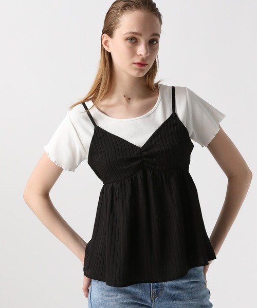 FOREVER 21（フォーエバー トゥエンティーワン）の「【2024SS】シアーストライプキャミチュニック（その他トップス・レディース・グリーン/オフホワイト/ブラック・FREE）」の3枚目の写真