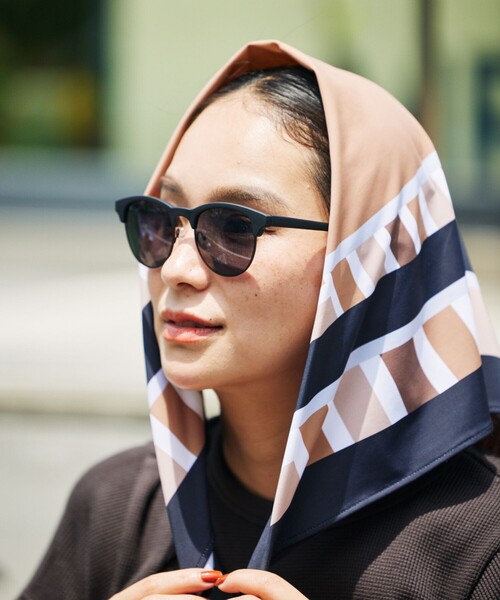 FREAK'S STORE（フリークスストア）の「HALFWAY eyewear / ハーフリム UVカット ファッション用グラス（サングラス・メンズ・ターコイズブルー/チャコールグレー/ブラウン/ブラウン系その他/ブラック/ブルー・ONE SIZE）」の2枚目の写真