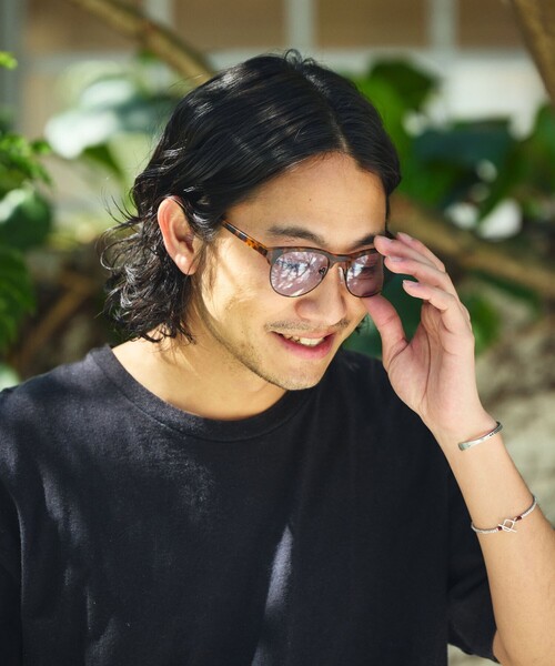 FREAK'S STORE（フリークスストア）の「HALFWAY eyewear / ハーフリム UVカット ファッション用グラス（サングラス・メンズ・ターコイズブルー/チャコールグレー/ブラウン/ブラウン系その他/ブラック/ブルー・ONE SIZE）」の14枚目の写真