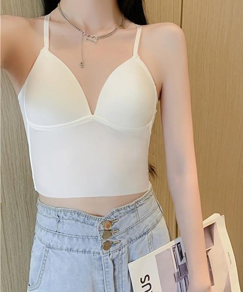 c.u.l（シーユーエル）の「バックオープン カップ付き 背中見せキャミソール culw686（キャミソール・レディース・ブラック/ホワイト/グレー・FREE）」の20枚目の写真