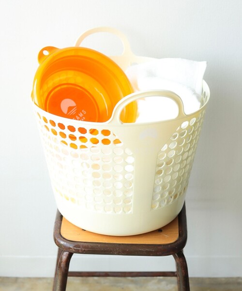 BEAMS JAPAN（ビームス　ジャパン）の「ISETO / 別注 ランドリー バスケット（ランドリーグッズ・メンズ・ネイビー/オフホワイト/オレンジ・ONE SIZE）」の4枚目の写真