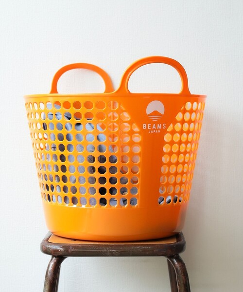 BEAMS JAPAN（ビームス　ジャパン）の「ISETO / 別注 ランドリー バスケット（ランドリーグッズ・メンズ・ネイビー/オフホワイト/オレンジ・ONE SIZE）」の6枚目の写真