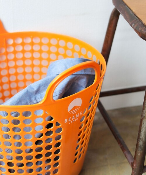 BEAMS JAPAN（ビームス　ジャパン）の「ISETO / 別注 ランドリー バスケット（ランドリーグッズ・メンズ・ネイビー/オフホワイト/オレンジ・ONE SIZE）」の9枚目の写真