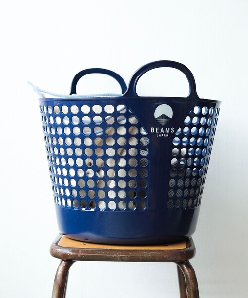 BEAMS JAPAN（ビームス　ジャパン）の「ISETO / 別注 ランドリー バスケット（ランドリーグッズ・メンズ・ネイビー/オフホワイト/オレンジ・ONE SIZE）」の11枚目の写真