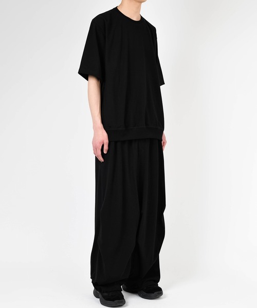 LAD MUSICIAN（ラッドミュージシャン）の「SHORT SLEEVE CREW NECK PULLOVER（スウェット・メンズ・ダークブルー/ブラック・FREE）」の6枚目の写真