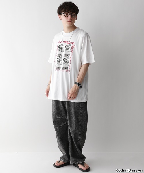 GOOD ROCK SPEED（グッドロックスピード）の「【GOOD ROCK SPEED/グッドロックスピード】ヴィンテージライク/パンクロックオーバーサイズTシャツ【John Holmstrom】（Tシャツ/カットソー・メンズ・ホワイト/ブラック/その他4・LARGE/X-LARGE）」の17枚目の写真