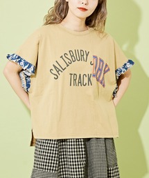 CUBE SUGAR | パウダー加工リメイク風袖口フリルTシャツ(Tシャツ/カットソー)