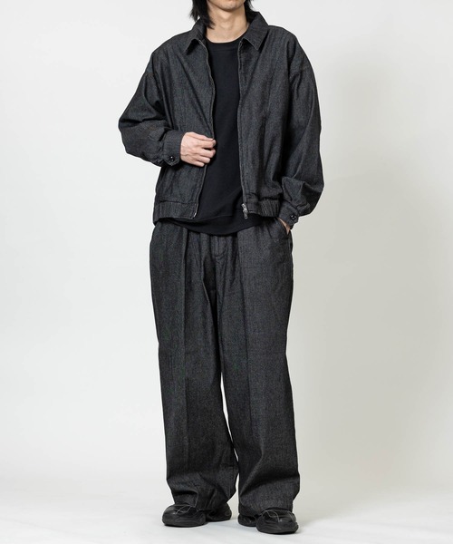 JOHN'S CLOSET(ジョンズクローゼット)の「【13】ワンタックワイドパンツ(デニムパンツ・メンズ・ホワイト/ブラック/ブルー/ブラック系2/ブラウン系1/ブラック系1/ブルー系1・MEDIUM/LARGE)」の16枚目の写真