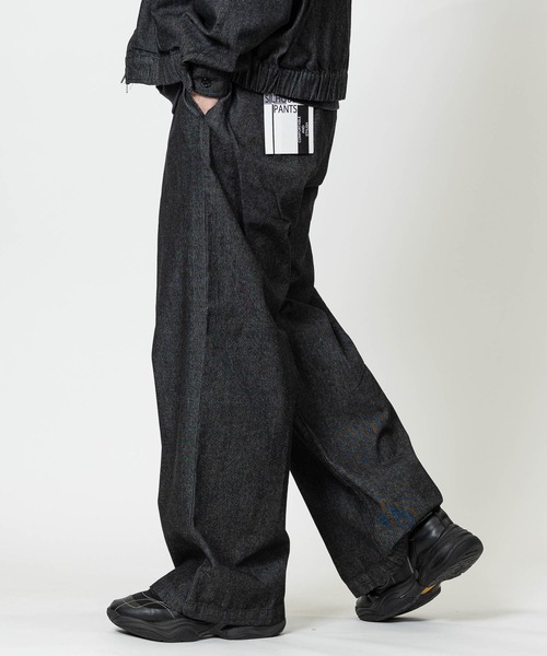 JOHN'S CLOSET(ジョンズクローゼット)の「【13】ワンタックワイドパンツ(デニムパンツ・メンズ・ホワイト/ブラック/ブルー/ブラック系2/ブラウン系1/ブラック系1/ブルー系1・MEDIUM/LARGE)」の14枚目の写真