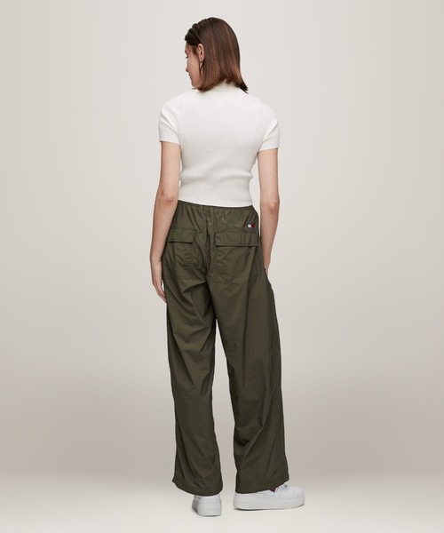 TOMMY HILFIGER(トミーヒルフィガー)の「リブスプリクトショートスリーブポロカーディガン(カーディガン/ボレロ・レディース・ホワイト/ブラック・SMALL/X-SMALL)」の3枚目の写真