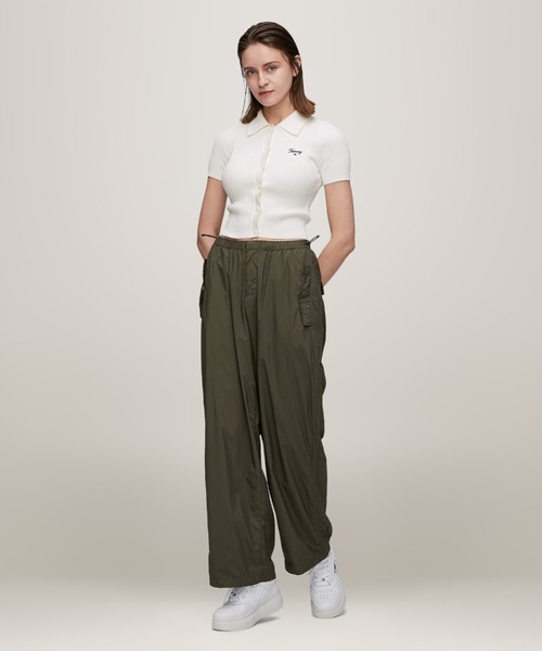 TOMMY HILFIGER(トミーヒルフィガー)の「リブスプリクトショートスリーブポロカーディガン(カーディガン/ボレロ・レディース・ホワイト/ブラック・SMALL/X-SMALL)」の5枚目の写真