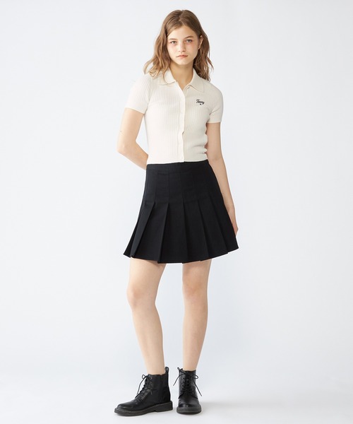 TOMMY HILFIGER(トミーヒルフィガー)の「リブスプリクトショートスリーブポロカーディガン(カーディガン/ボレロ・レディース・ホワイト/ブラック・SMALL/X-SMALL)」の14枚目の写真
