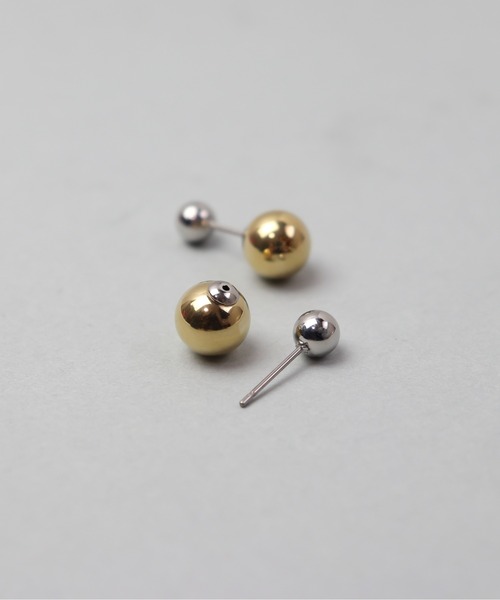 ieLS(イエルズ)の「金属アレルギー対応「ieLS」ステンレス ミックスボールピアス(ピアス(両耳用)・レディース・シルバー×ゴールド・ONE SIZE)」の5枚目の写真