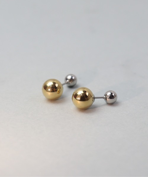 ieLS(イエルズ)の「金属アレルギー対応「ieLS」ステンレス ミックスボールピアス(ピアス(両耳用)・レディース・シルバー×ゴールド・ONE SIZE)」の3枚目の写真