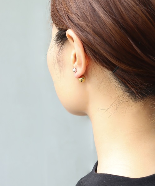 ieLS(イエルズ)の「金属アレルギー対応「ieLS」ステンレス ミックスボールピアス(ピアス(両耳用)・レディース・シルバー×ゴールド・ONE SIZE)」の6枚目の写真