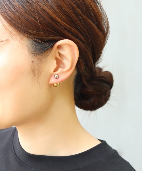 ieLS(イエルズ)の「金属アレルギー対応「ieLS」ステンレス ミックスボールピアス(ピアス(両耳用)・レディース・シルバー×ゴールド・ONE SIZE)」の7枚目の写真