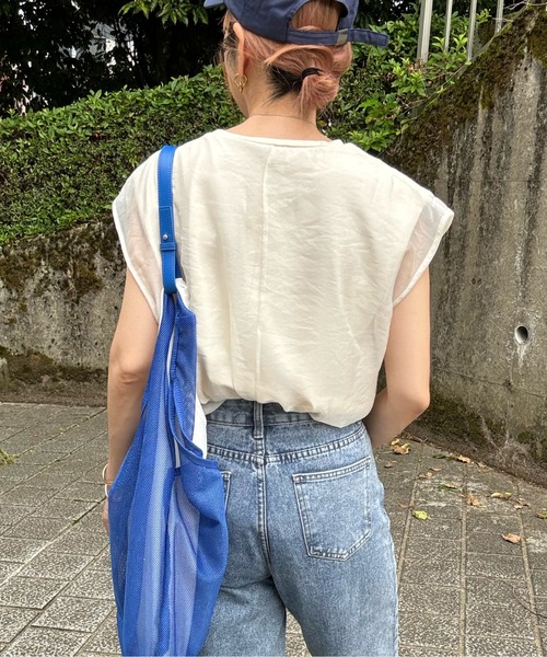 y/m by misato（イムバイミサト）の「シアーレイヤードノースリーブトップス（その他トップス・レディース・アイボリー/グリーン/オフホワイト・FREE）」の21枚目の写真