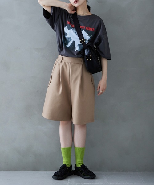 etoll.(エトル)の「ダンボールカットハーフパンツ(その他パンツ・レディース・ブラック/ベージュ・M)」の12枚目の写真