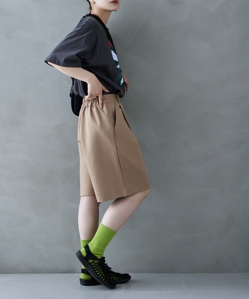 etoll.(エトル)の「ダンボールカットハーフパンツ(その他パンツ・レディース・ブラック/ベージュ・M)」の13枚目の写真