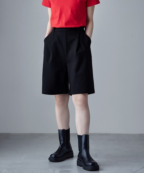 etoll.(エトル)の「ダンボールカットハーフパンツ(その他パンツ・レディース・ブラック/ベージュ・M)」の4枚目の写真