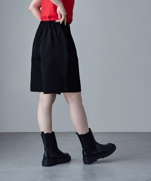 etoll.(エトル)の「ダンボールカットハーフパンツ(その他パンツ・レディース・ブラック/ベージュ・M)」の5枚目の写真