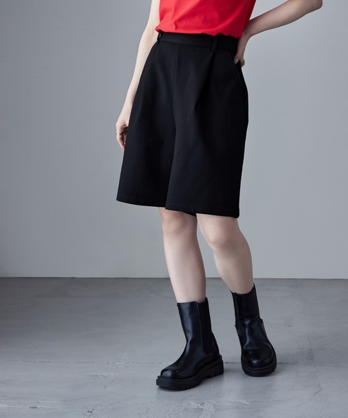 etoll.(エトル)の「ダンボールカットハーフパンツ(その他パンツ・レディース・ブラック/ベージュ・M)」の7枚目の写真