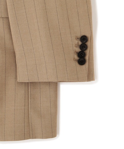 ETRE TOKYO（エトレトウキョウ）の「ノーカラーダブルブレストオーバージャケット（ノーカラージャケット・レディース・ブラウン/ベージュ/ブラック・S/M）」の8枚目の写真