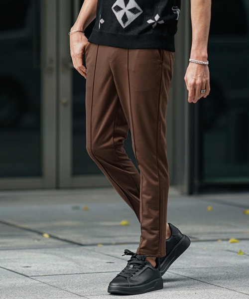 セール】【SOMEDIFF】センタープレススラックス メンズ テーパード