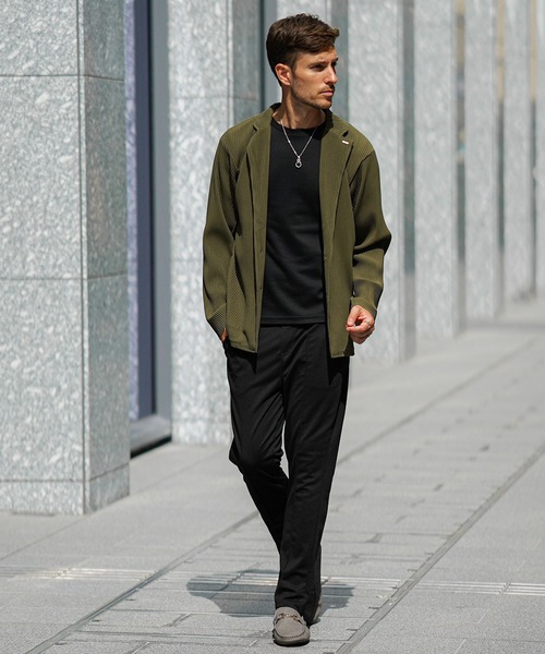 SOMEDIFF（サムディフ）の「【SOMEDIFF】センタープレススラックス メンズ テーパードパンツ イージーパンツ 10分丈 アンクル丈 春服 冬服（スラックス・メンズ・ブラウン系その他/ブラック系その他/グリーン系その他/ブルー系その他/グリーン/ブラウン/ブラック/ブルー・M/L/XL）」の10枚目の写真