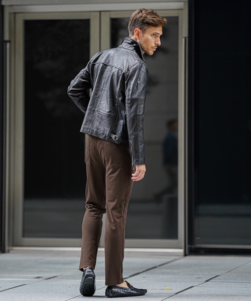 SOMEDIFF（サムディフ）の「【SOMEDIFF】センタープレススラックス メンズ テーパードパンツ イージーパンツ 10分丈 アンクル丈 春服 冬服（スラックス・メンズ・ブラウン系その他/ブラック系その他/グリーン系その他/ブルー系その他/グリーン/ブラウン/ブラック/ブルー・M/L/XL）」の16枚目の写真