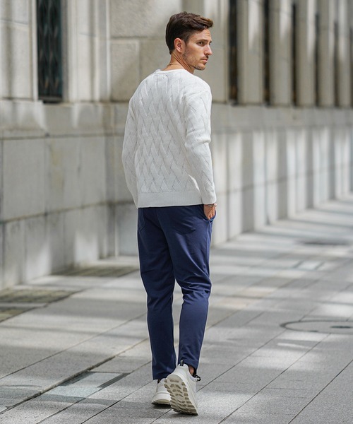 SOMEDIFF（サムディフ）の「【SOMEDIFF】センタープレススラックス メンズ テーパードパンツ イージーパンツ 10分丈 アンクル丈 春服 冬服（スラックス・メンズ・ブラウン系その他/ブラック系その他/グリーン系その他/ブルー系その他/グリーン/ブラウン/ブラック/ブルー・M/L/XL）」の18枚目の写真